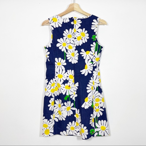 Lilly Pulitzer Ricci Floral Sheath Dress Sleeveless Navy White Sz 2 - Picture 3 of 16